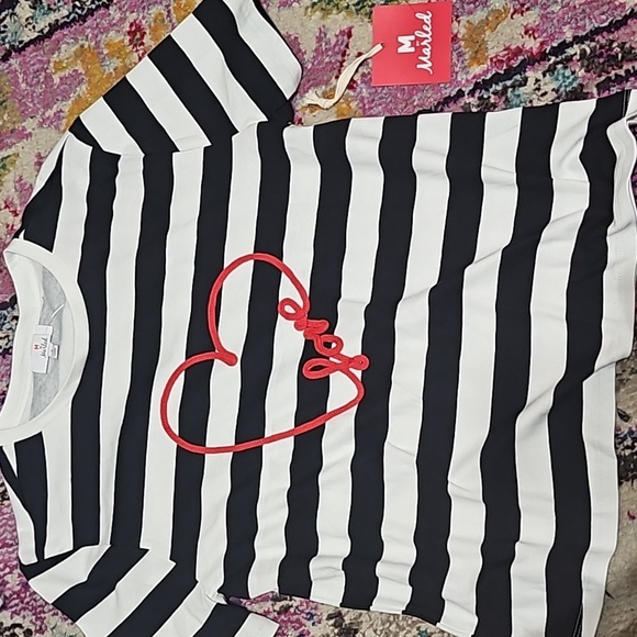 NWT M by Marled Stripe Tee - Picture 1 of 2